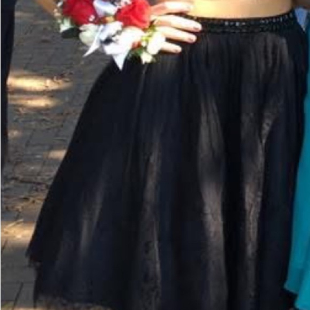 Mori Lee Black Lace Prom Dress - Picture 11 of 11